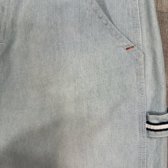 VTG Y2K Tommy Hilfiger Jeans Womens 9 x 31" Carpenter Cargo Boot Flare Flag Loop - Picture 5 of 15